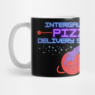 Intergalactic Pizza Delivery Stars Oldshool Planet Mug